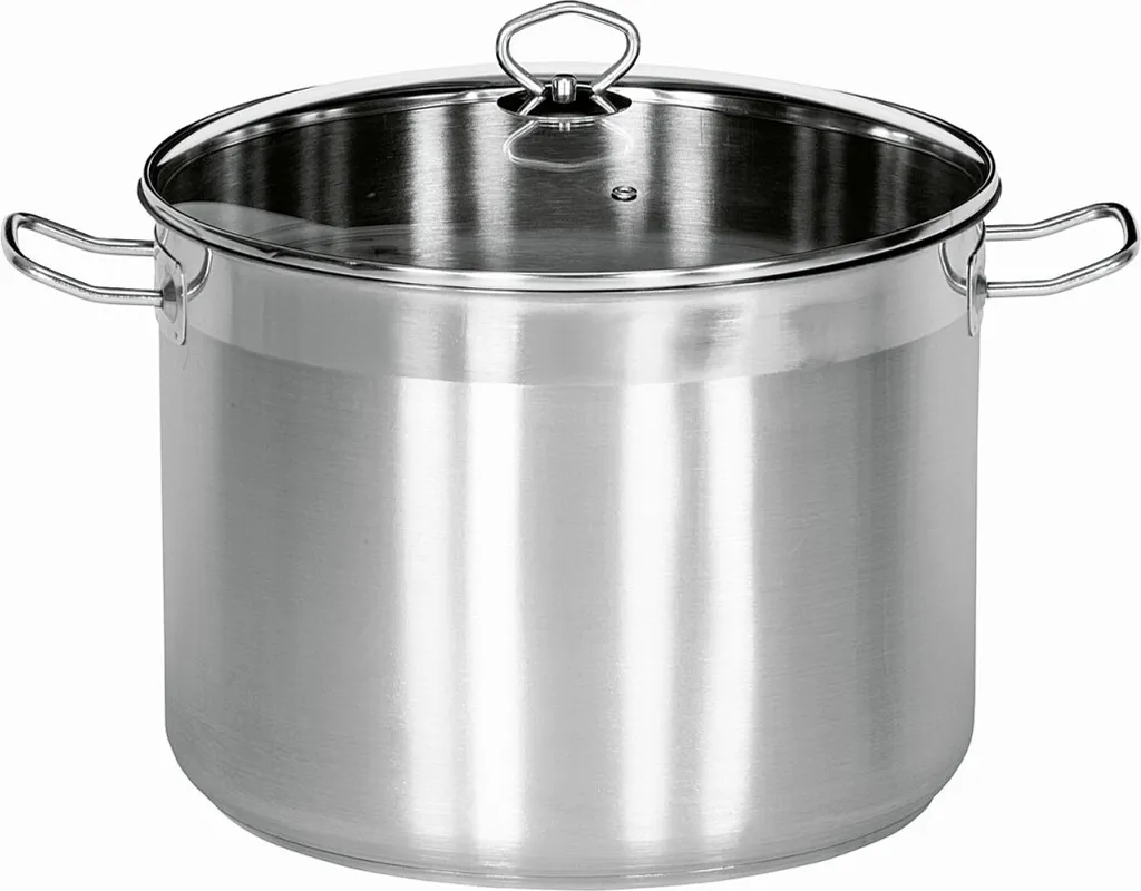 Krüger Maxi Topf Mit Glasdeckel Aus Edelstahl Fassung 20L 33cm – Bild 2