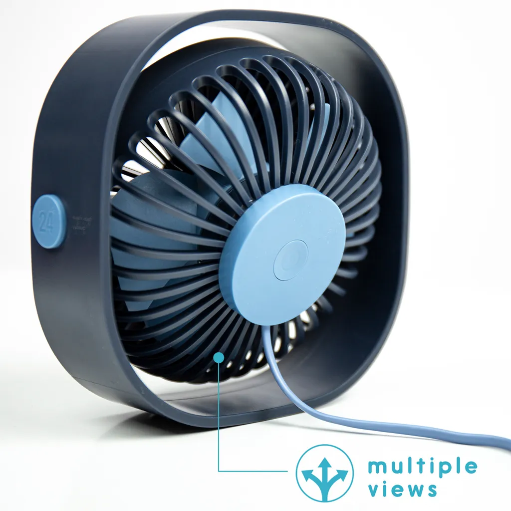 IMoshion USB Schreibtischventilator - Blau – Bild 2