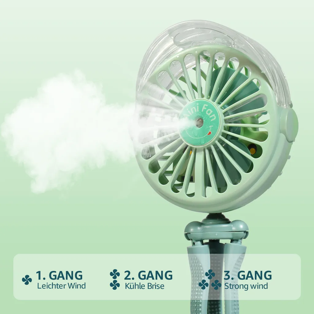 CMYBABEE USB Ventilator Handventilator Mini Fan, Ventilator Und Befeuchter 2 In 1 Design Clip Ventilator Für Kinderwagen, Zuhause & Büro – Bild 3