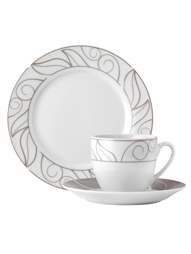 WELLCO Kaffeeset Grenoble Porzellan 18teilig