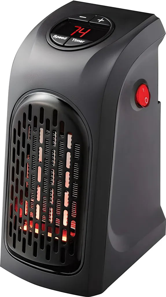 350W Steckdosen Heizlüfter Mini Heizung Elektroheizer Keramik Heizgerät Energiesparend Lufterhitzer Plug Heater Energie Sparen 220V Schwarz Retoo – Bild 2