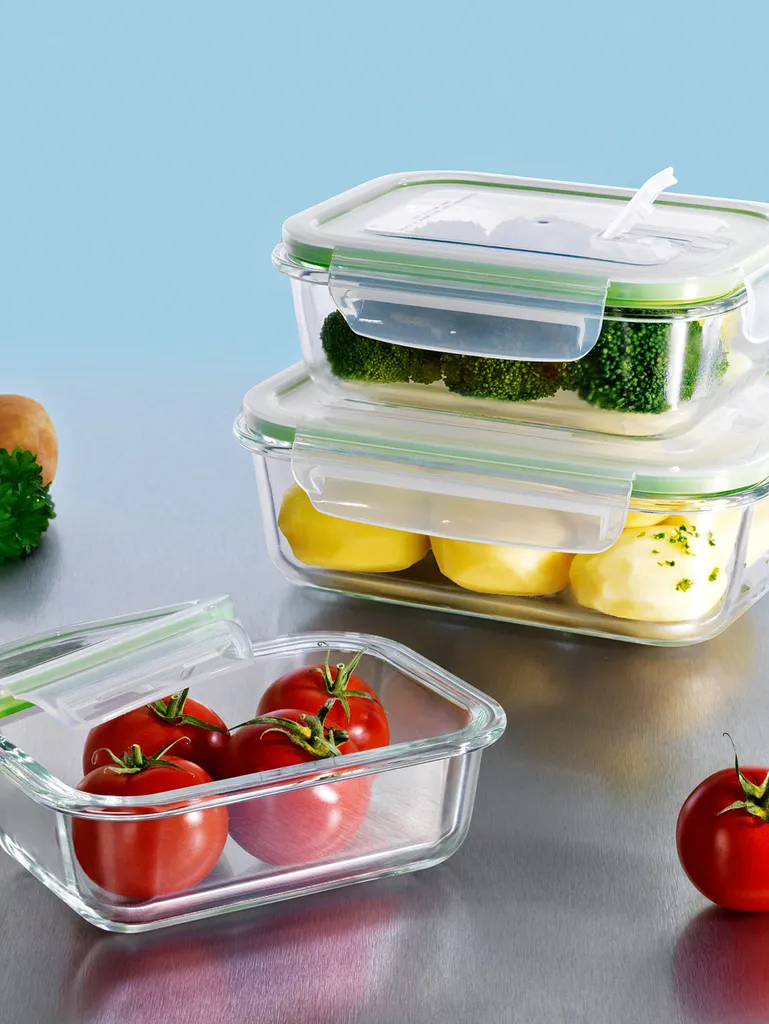 Glas Frischhaltedosen 3er Set Klick-It Gefrierdosen Lunchbox Brotdose Mikrowelle – Bild 18