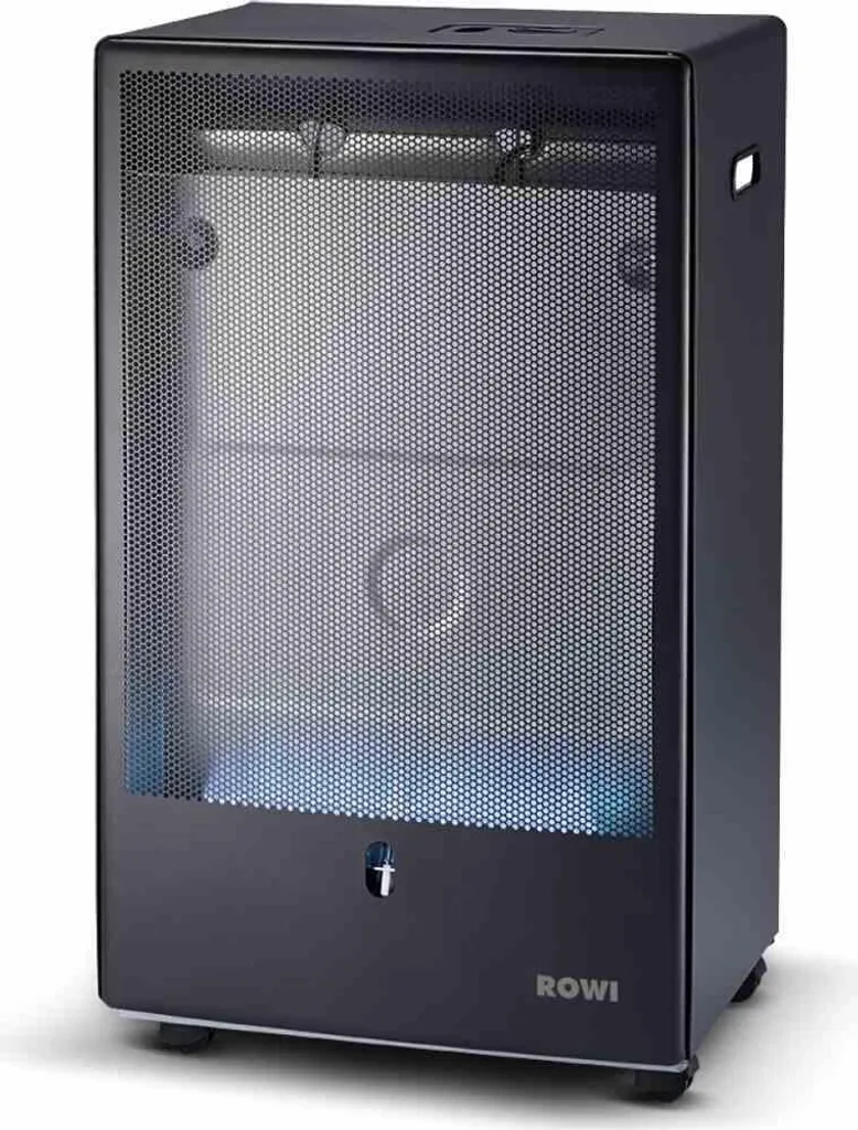 Rowi Gas-Heizofen Blue Flame Pro 4200 W, Ohne Thermostat, Schwarz