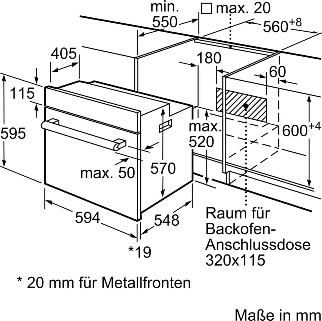 Siemens HB 113 FBS 1 Ed EB-BackofenA 5Heizarten 66L Versenkknebel – Bild 3