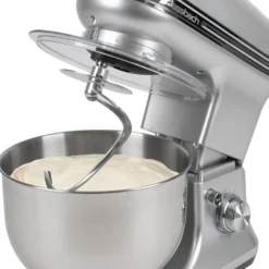 Classbach® Küchenmaschine Knetmaschine Set Mit Küchenwaage Digital, 1200 Watt Motor Mit 6 Geschwindigkeiten, Leise Rührmaschine 5 Liter Schüssel Inkl. 3 Aufsätze Und Spritzschutz, C-KM 4004 W