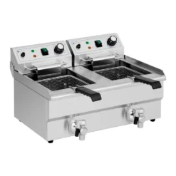Friteuse Edelstahl Doppel Fritteuse Fritöse Elektro 2 X 11 L Gastronomie 6000 W