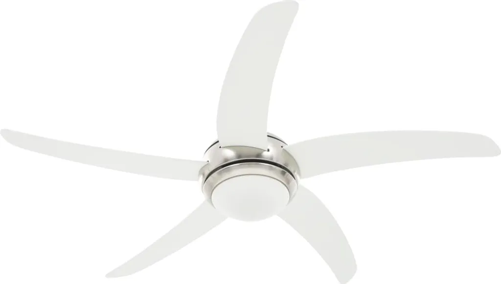 VidaXL Dekorativer Deckenventilator Mit Leuchtmittel 128 Cm Weiß – Bild 2
