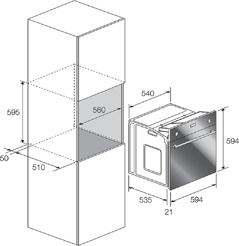 Klugmann Gasherd-Set KGO600.5GFX + KT604.5X, Mit 1-fach-Teleskopauszug, Klugmann Backofen-Set KGO600.5GFX + KT604.5X, Autark, 1-fach-Teleskopauszug, Easy-To-Clean-Emaille, Heißluft, Umluft, Grill-/Brat-System Edelstahl, Digital Uhr, 3-fach-Verglasung Abnehmbare Glastür, Gaskochfeld Aus Edelstahl, WOK-Brenner 4kW Und WOK-Aufsatz Gratis! Kindersicherung, Restwärmeanzeigen, Automatische Gasabschaltung – Bild 4