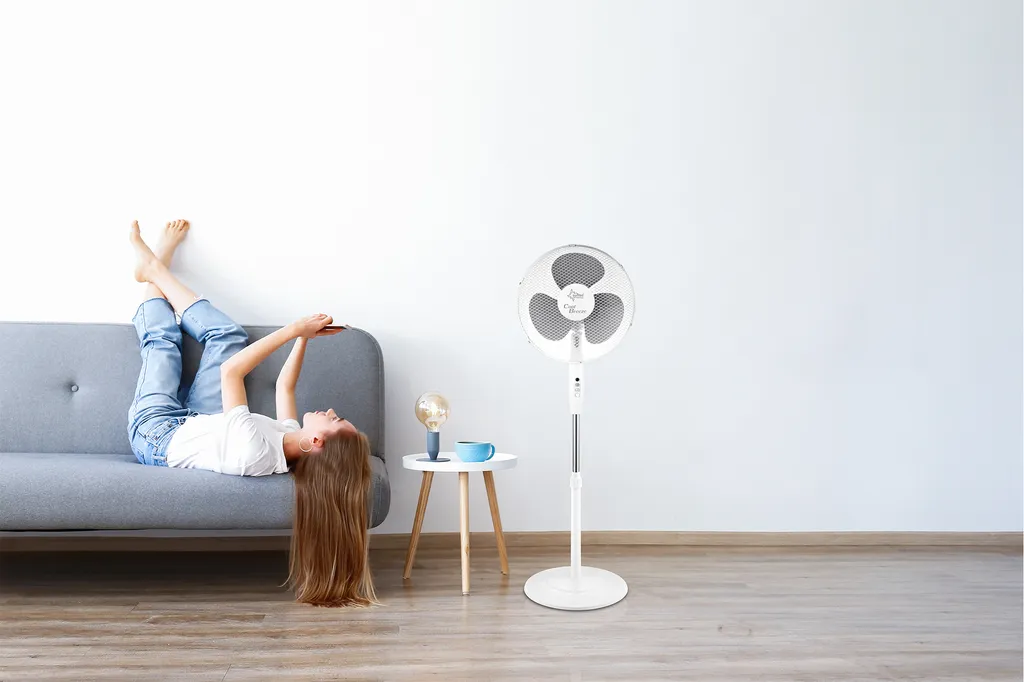 SUNTEC Ventilator Leise | Stand Standventilator CoolBreeze 4000 | Leise 40 Cm Durchmesser, 50 Watt | Fan Windmaschine Weiss | Für Bett, Schlafzimmer, Büro, Wohnung, Terrasse – Bild 3