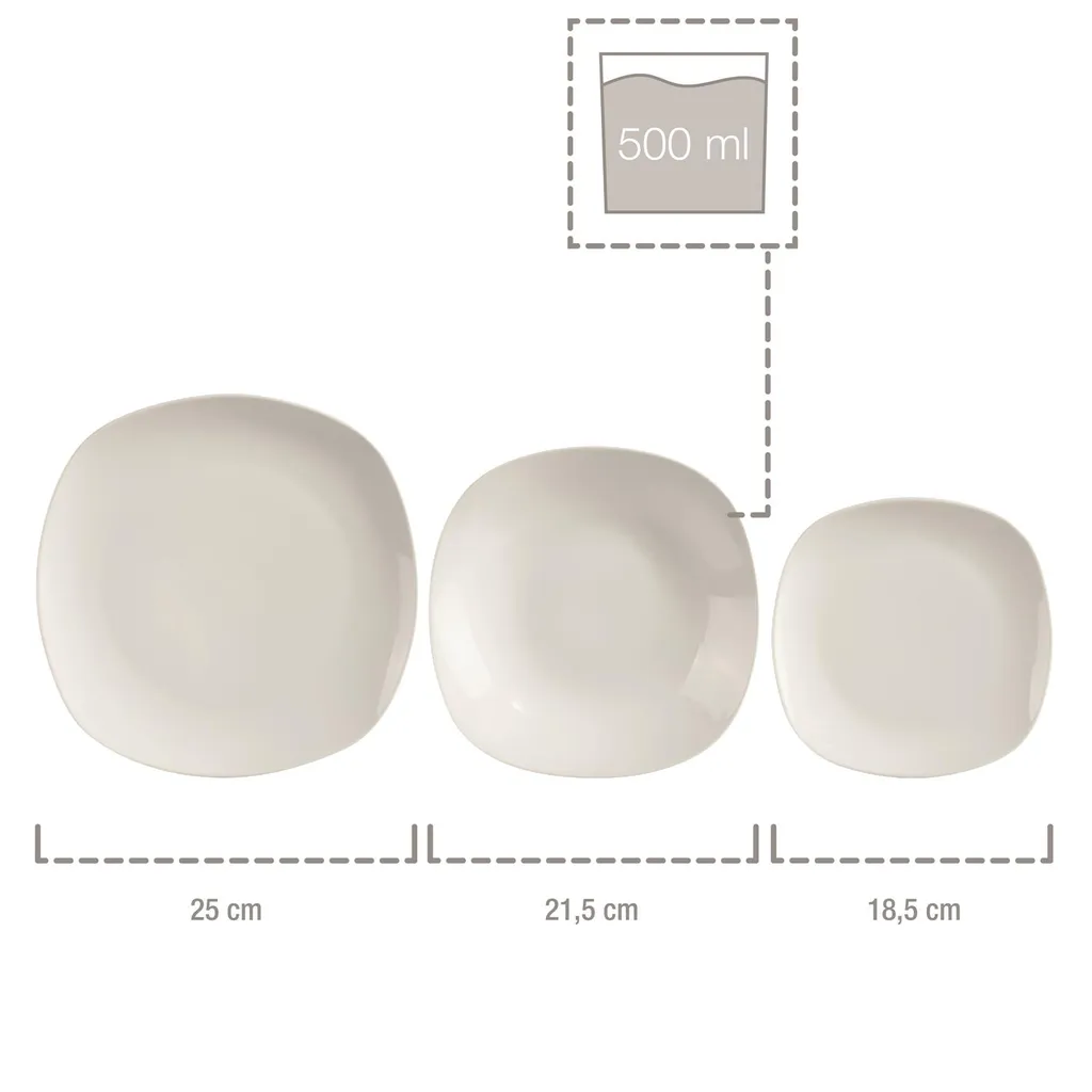 Tafelservice "Bilgola" By Sänger, 18 Teilig Für 6 Personen, Im Abgerundetem Design – Bild 3