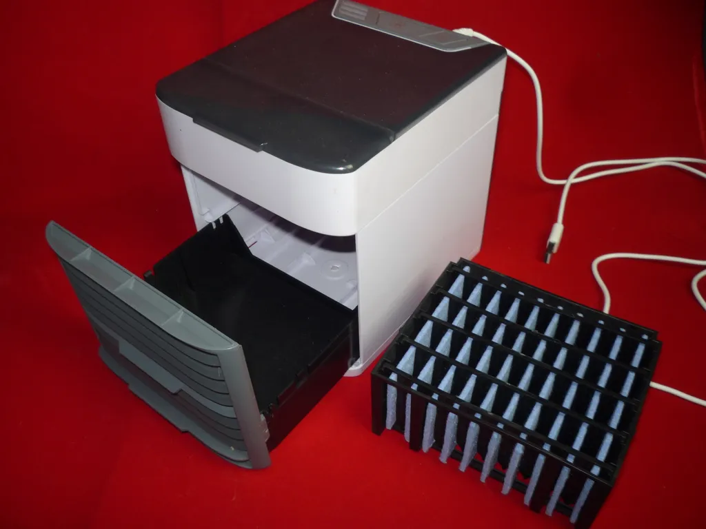 Mini Luftkühler Air Cooler Tisch-Ventilator Mit Befeuchtung Version 2 – Bild 5