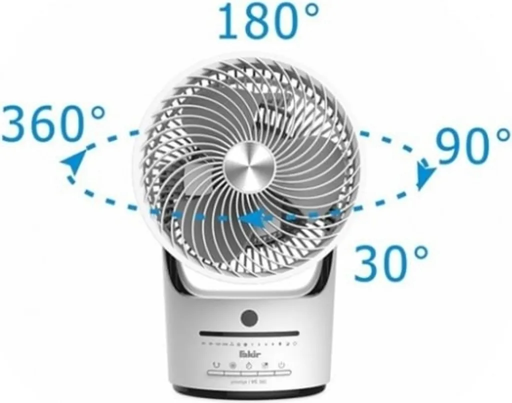 Fakir Prestige TVC 360 Tischventilator Extra Leise Mit Fernbedienung 3 Stufen – Bild 3