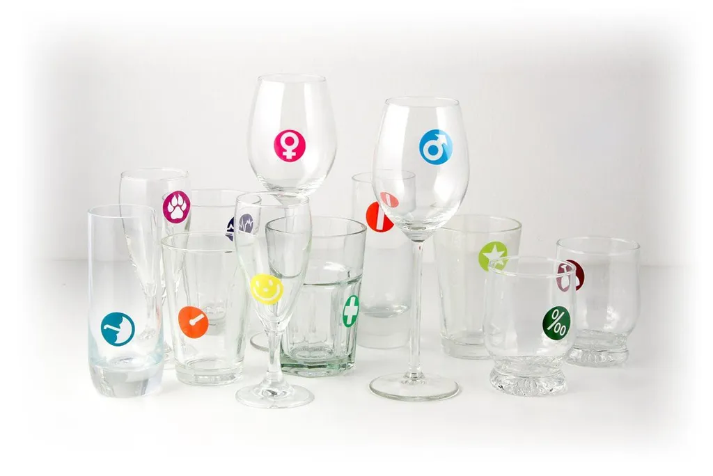 FACKELMANN 12 Stück Wiederverwendbare Glasmarkierer Glasmarker In Bunt – Bild 2