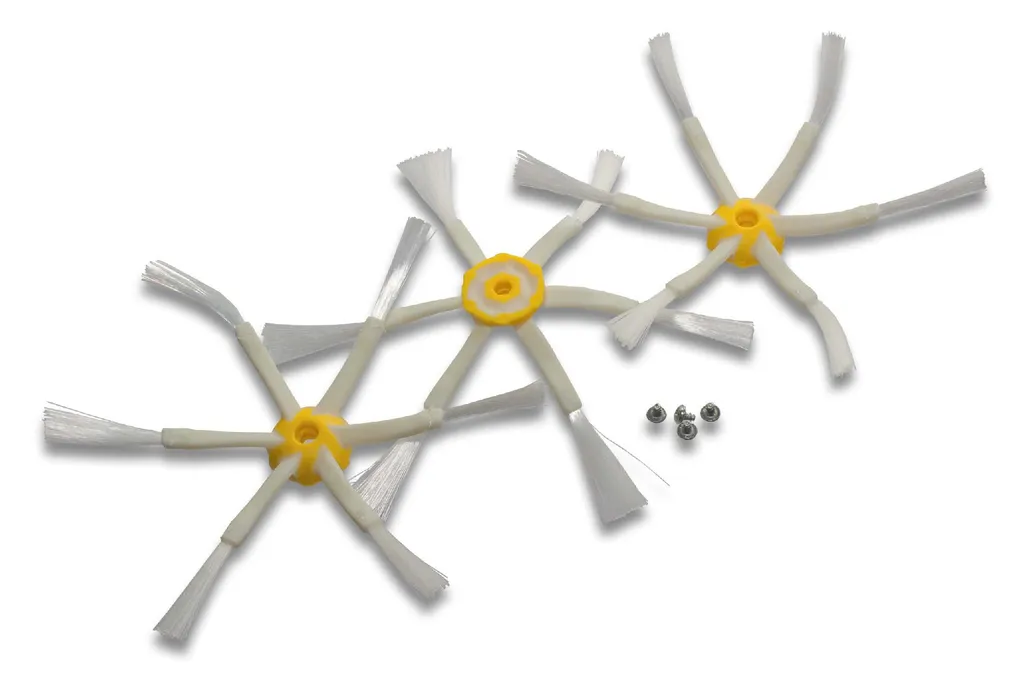 Vhbw 3x Seitenbürste Kompatibel Mit IRobot Roomba 530, 531, 532, 534, 535, 540, 550, 555, 560, 562 Saugroboter - Reinigungsbürsten Set, Weiß