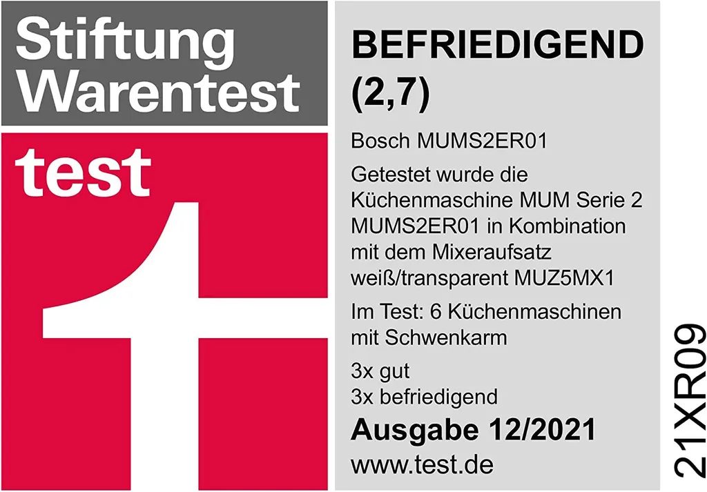 Bosch Serie 2 MUMS2ER01 Küchenmaschinen - Rot – Bild 15