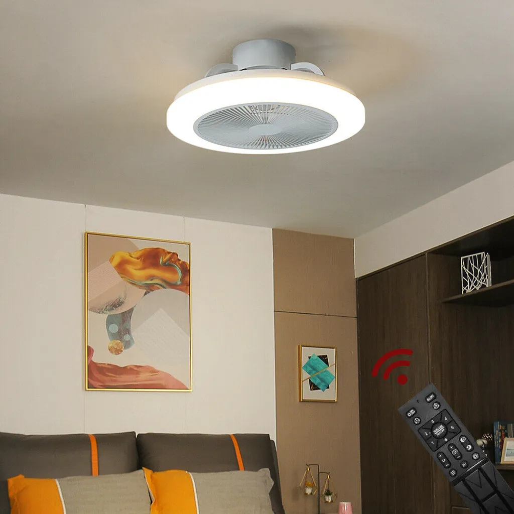 Eurotondisplay Deckenventilator Mit LED Beleuchtung D3301 Deckenlampe Ø 50cm 96W Mit Fernbedienung Lichtfarbe/Helligkeit Einstellbar Dimmbar LED Deckenleuchte Fan Light Ceiling – Bild 6