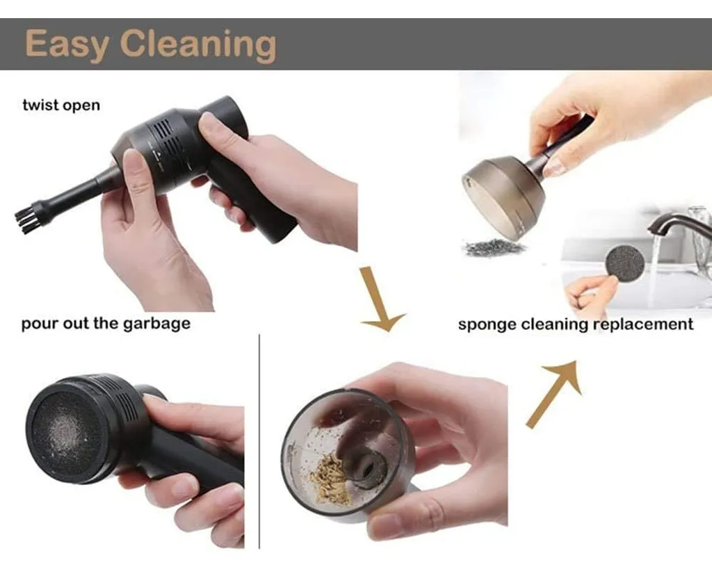 Tastaturreiniger Mit Reinigungsgel, Tischsauger Mit USB-Anschluss, Kabelloser Tastaturreiniger, Sauger Für Den Computer Mit Batterien, Ideal Zum Reinigen Von Gaming-Tastaturen – Bild 3