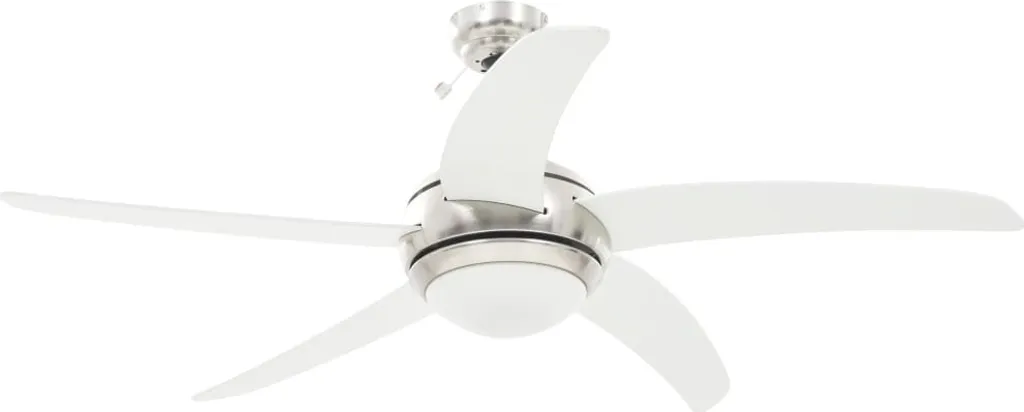 VidaXL Dekorativer Deckenventilator Mit Leuchtmittel 128 Cm Weiß – Bild 3