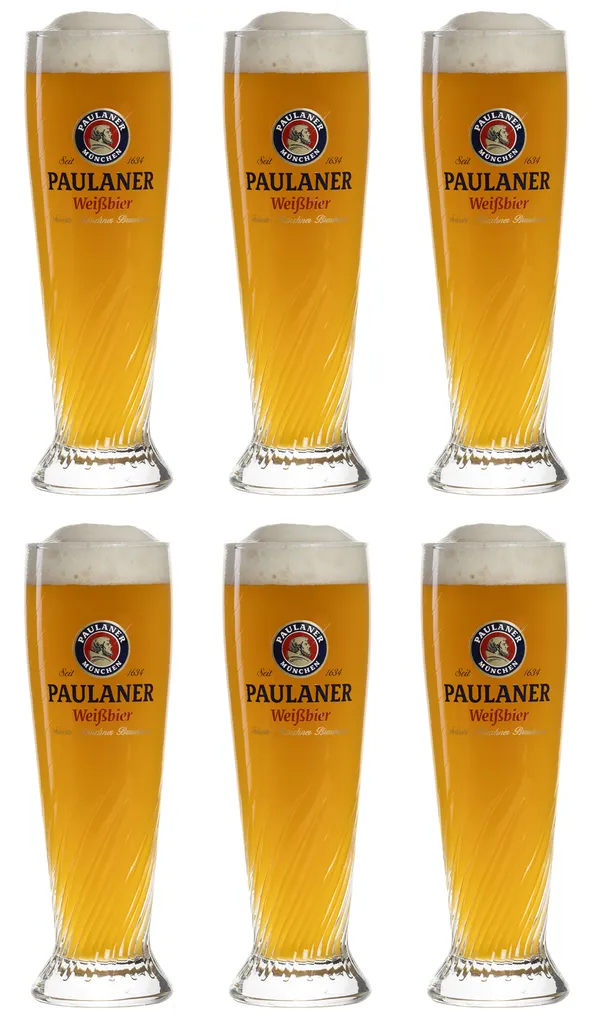 Paulaner Weizen Biergläser 300 Ml - 6 Stück