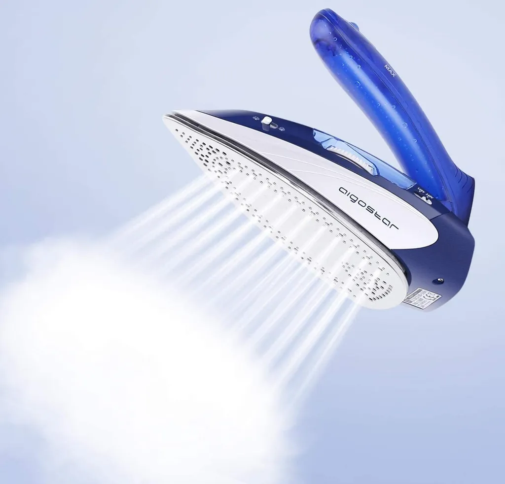 Aigostar Reise-Dampfbš¹geleisen Kleines Mini Dampf Bš¹geleisen Leichtes Reisebš¹geleisen Tragbar Faltbarer Griff Dampfbš¹geleisen Mehrere Temperaturstufen Reisedampfbš¹geleisen 1100W 80ml Wassertank