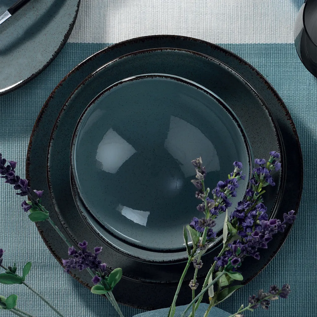 Heritage, Kütahya Porselen,(24 Stücke), Abendessen , Blau, 100% Porzellan – Bild 2