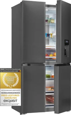 Exquisit Multi Door MD430-100-WS-200E Inoxlook-az | 432 L Nutzinhalt | Inoxlook-az