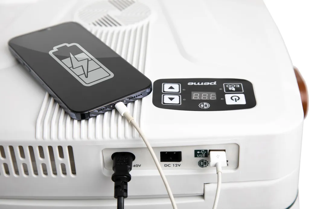 Tragbare Kühlbox Peme Ice-on Mini-Kühlschrank Für Auto Und Camping 32 Liter - In Pine Forest Grün – Bild 4