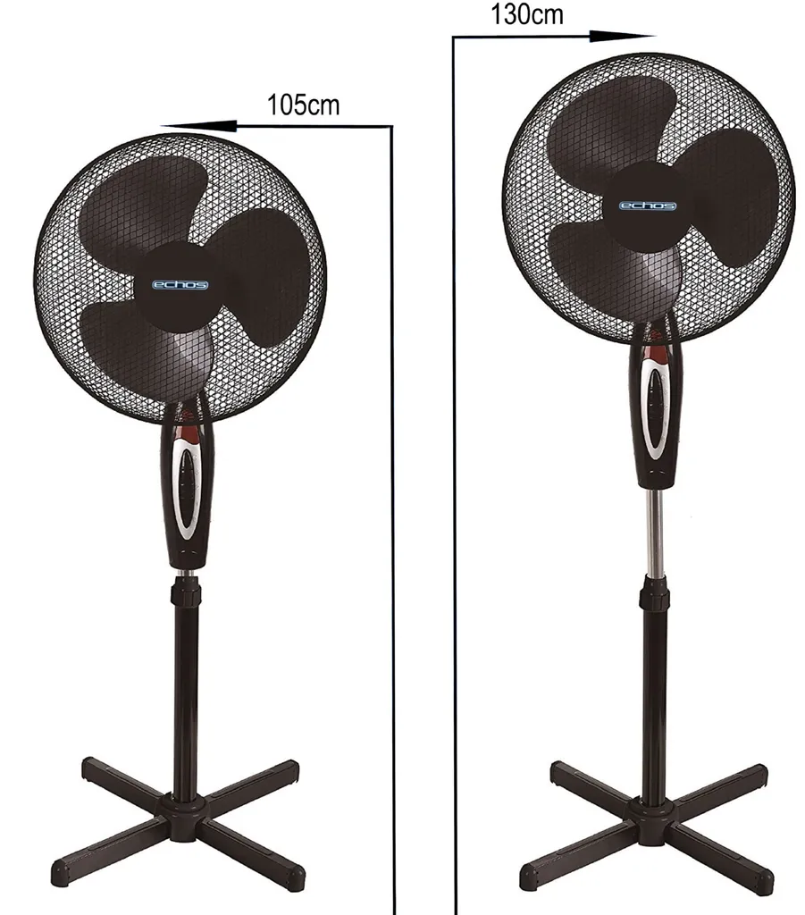 Echos Standventilator | Oszilierender Ventilator | Windmaschine | 40 Watt | 41 Cm Ø – Bild 2