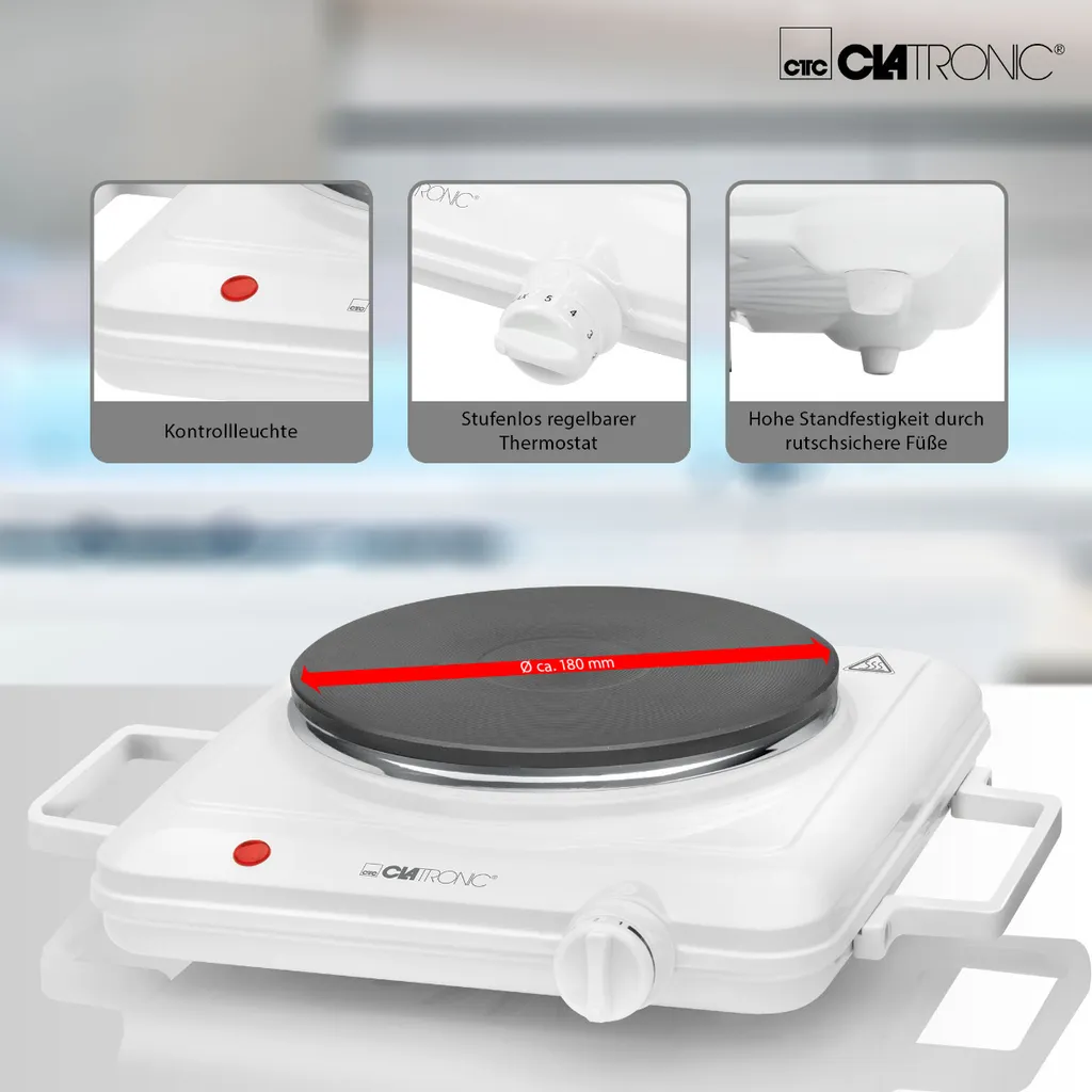 Clatronic Einzelkochplatte EKP 3582 – Bild 3