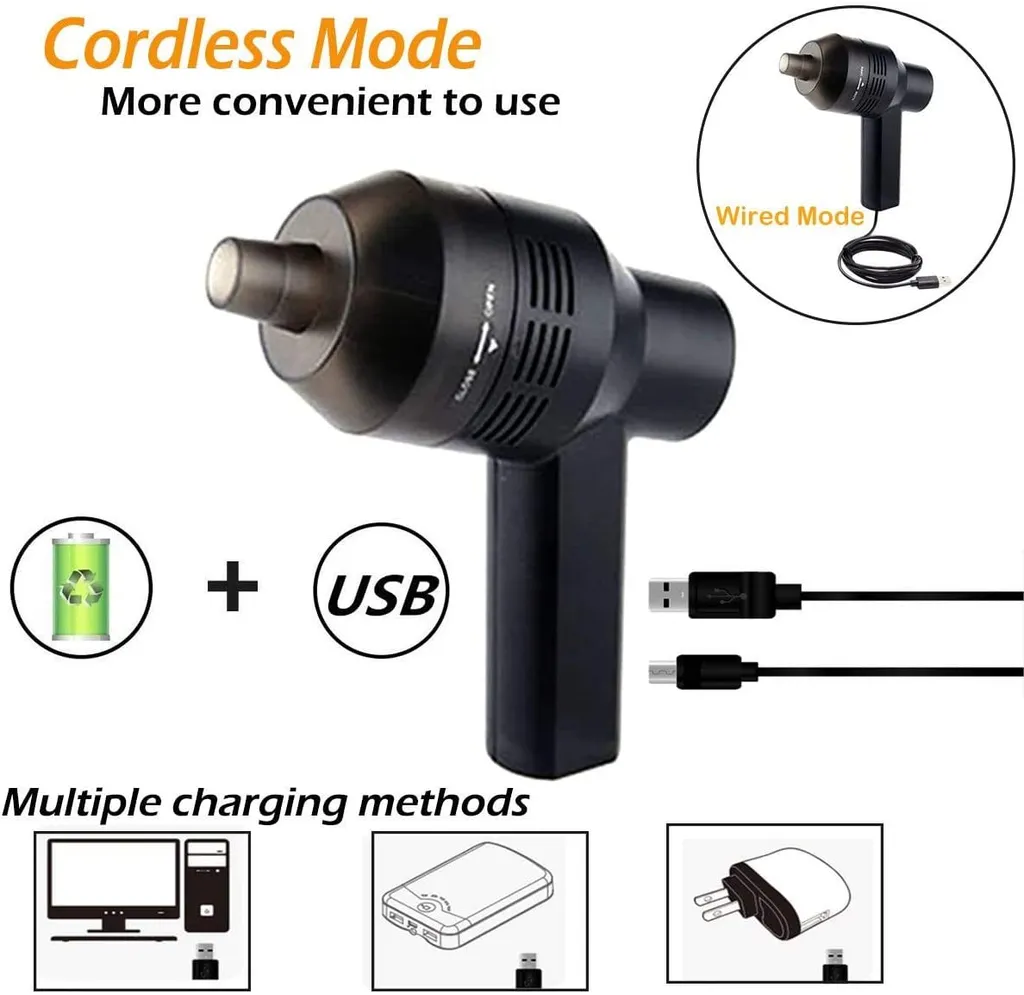 Tastaturreiniger Mit Reinigungsgel, Tischsauger Mit USB-Anschluss, Kabelloser Tastaturreiniger, Sauger Für Den Computer Mit Batterien, Ideal Zum Reinigen Von Gaming-Tastaturen – Bild 5