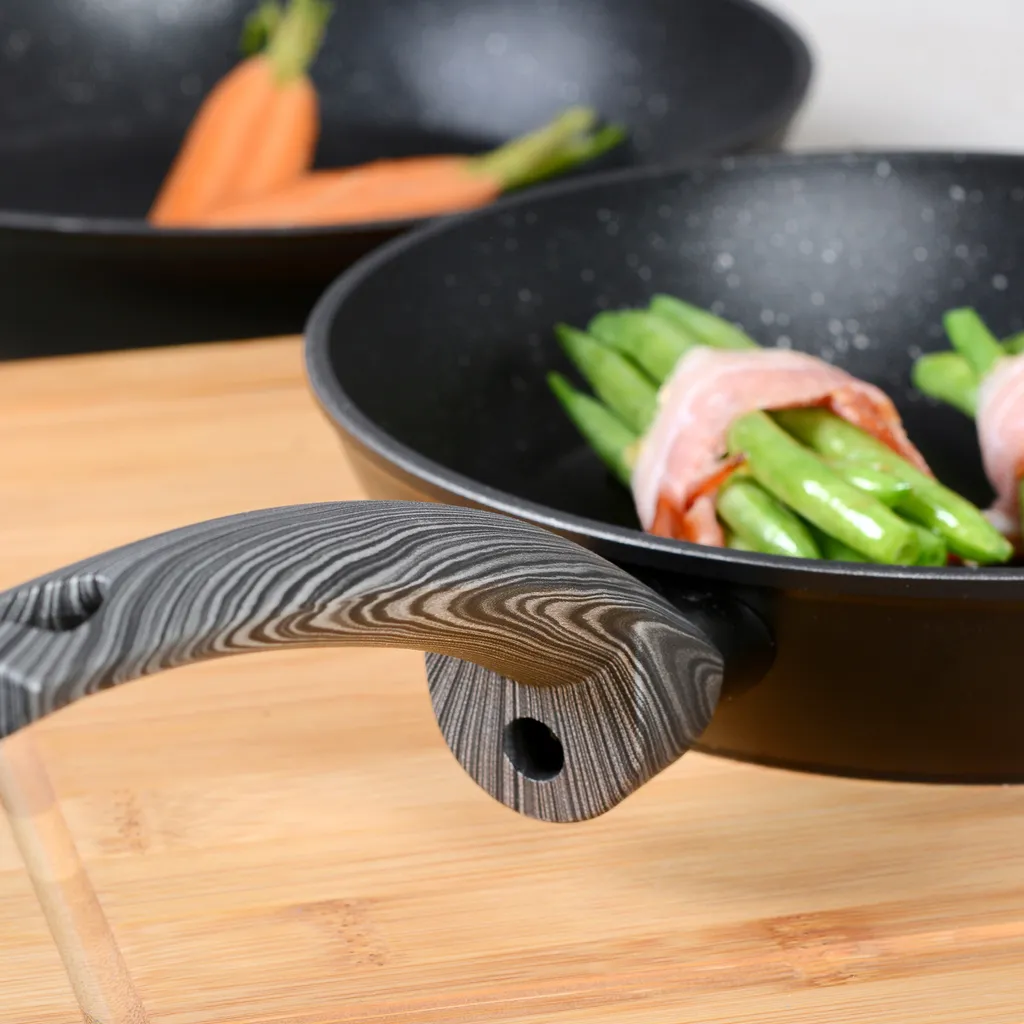 GRÄWE Aluminium-Pfannenset, Ø 20 Cm, Ø 24 Cm, Ø 28 Cm, Beschichtet, 3-teilig, Inkl. Pfannenwender – Bild 12