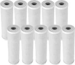 10x Wessper 10" Aktivkohle Filter Für Umkehrosmose, Kokos Filterkartusche, Wasserspeiseleitung & Partikelfiltration – 5 Micron