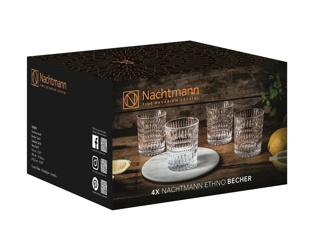Nachtmann Whiskeybecher Ethno 294ml 4er Set – Bild 2