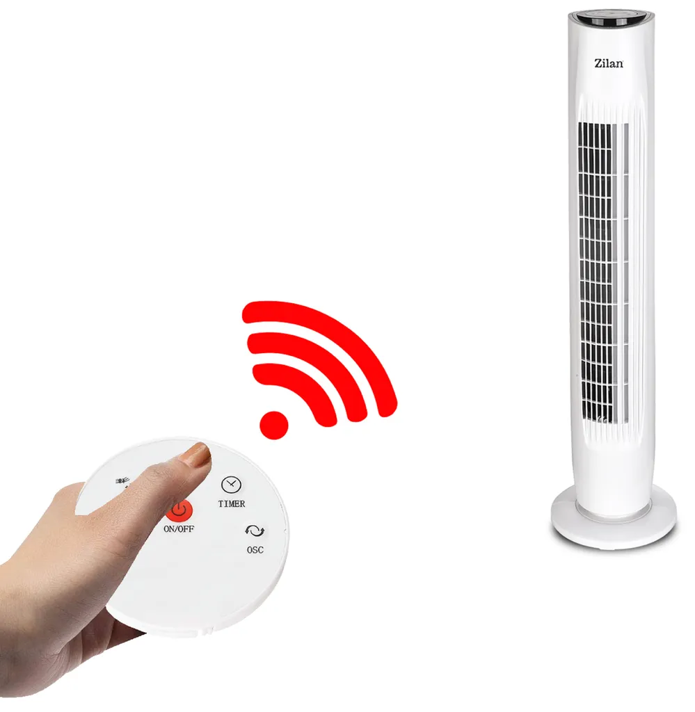 Zilan Turmventilator | 3 Stufen | 2 Modi | 7,5h Timer | Fernbedienung | Oszillierend | – Bild 7