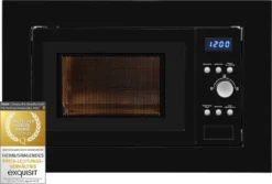 Exquisit Einbau-Mikrowelle EMW 1770-G-D-030 Schwarz | 700 W | 17 L | Schwarz