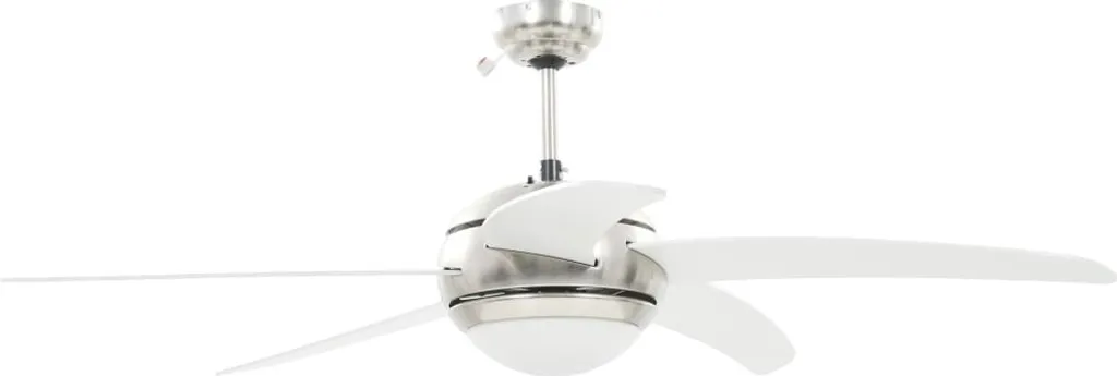 VidaXL Dekorativer Deckenventilator Mit Leuchtmittel 128 Cm Weiß – Bild 4