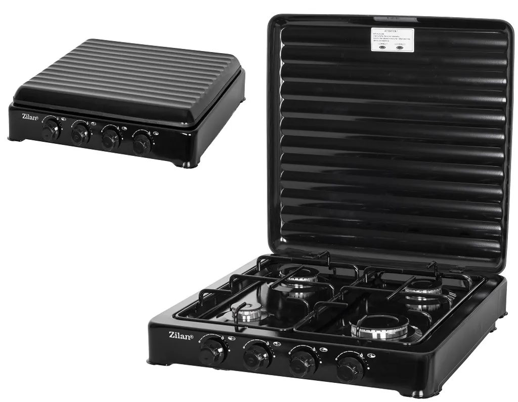 Zilan Gaskocher 4 Flammig | Campingkocher | Kochfeld | Gasherd | Schwarz – Bild 5