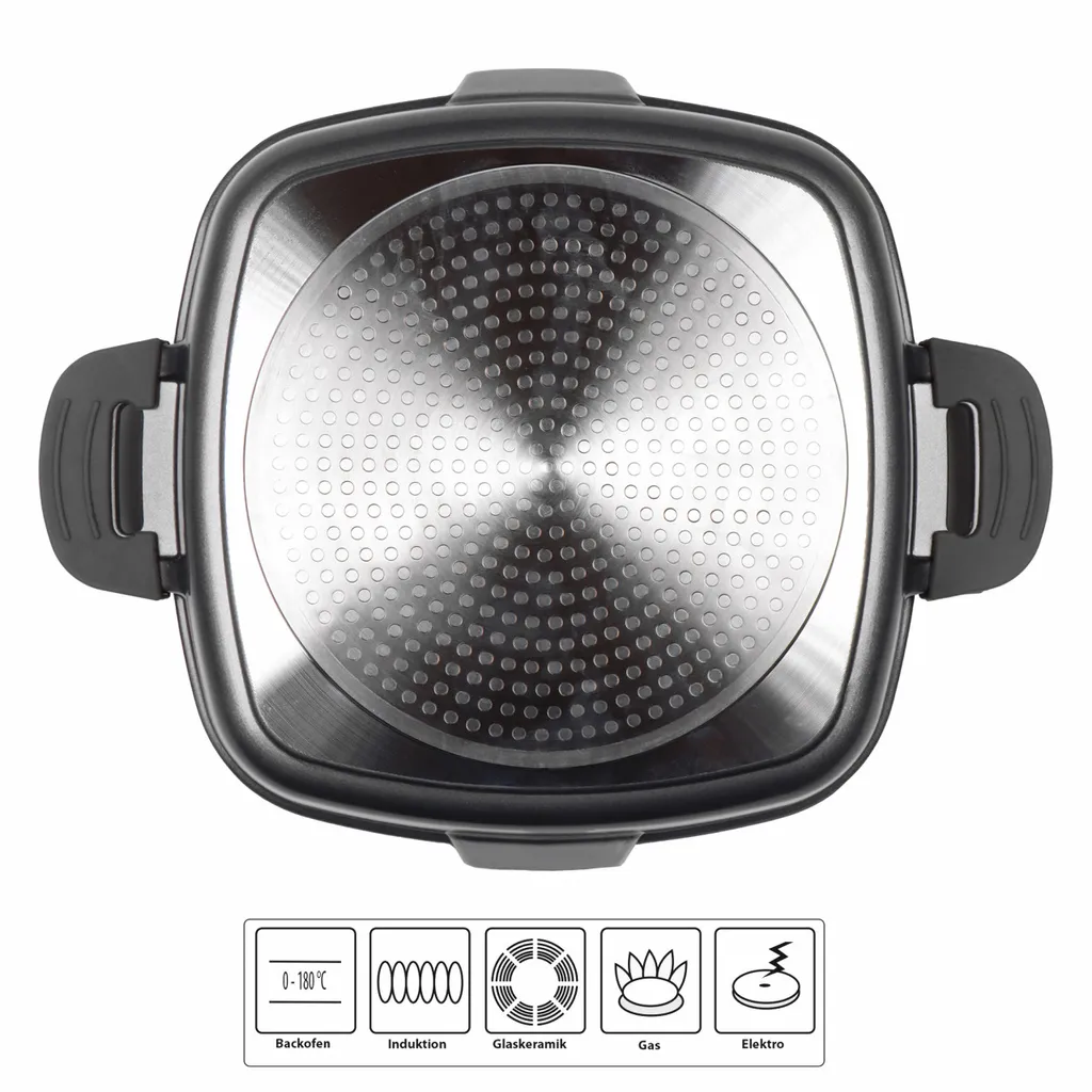 STONELINE® Smell Well Eckpfanne 24 X 24 Cm, Inkl. Glasdeckel Mit Geruchsfilter- Oder Aromafunktion – Bild 2