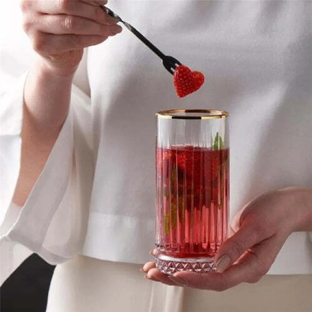 Pasabahce Elysia Golden Touch Long Drink Gläser 4-teiliges Set Mit Goldrand 280ml – Bild 9