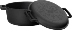 Gusseisen Topf 4L Gusseisentopf Ø 24cm Brotbacken Kochtopf Mit Deckel-Bratpfanne