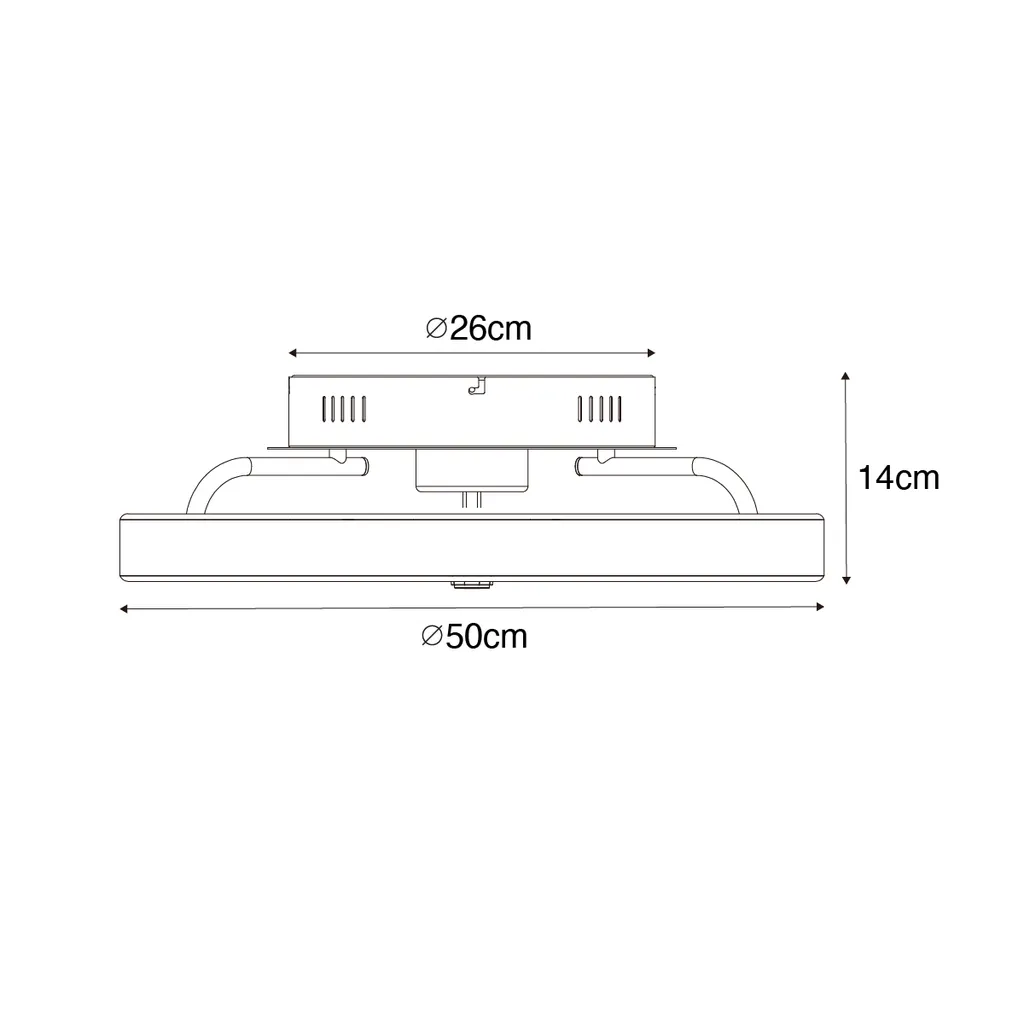 QAZQA - Modern Deckenventilator Mit Beleuchtung Messing Inkl. LED Mit Fernbedienung - Maddy Dimmer I Dimmbar I Wohnzimmer I Schlafzimmer - Stahl Rund - I (nicht Austauschbare) LED – Bild 2