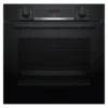 Bosch Backofen HBA534EB0 Einbauherd - Schwarz, Autark, 3D-Heißluft, Teleskopauszug