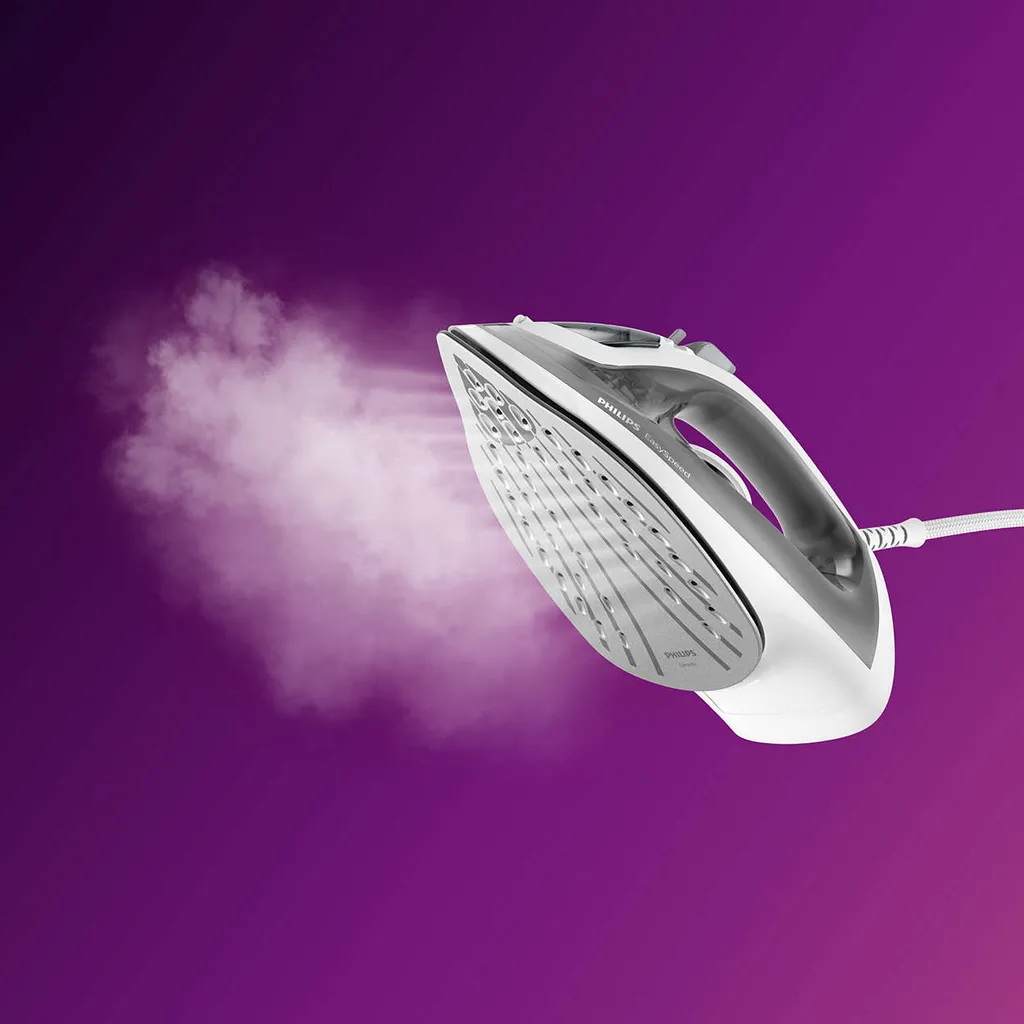 Philips EasySpeed Bügeleisen Mit Keramikbügelsohle, 15 G/min Konstanter Dampf, 2000 W, Grau (GC1751/80) – Bild 4