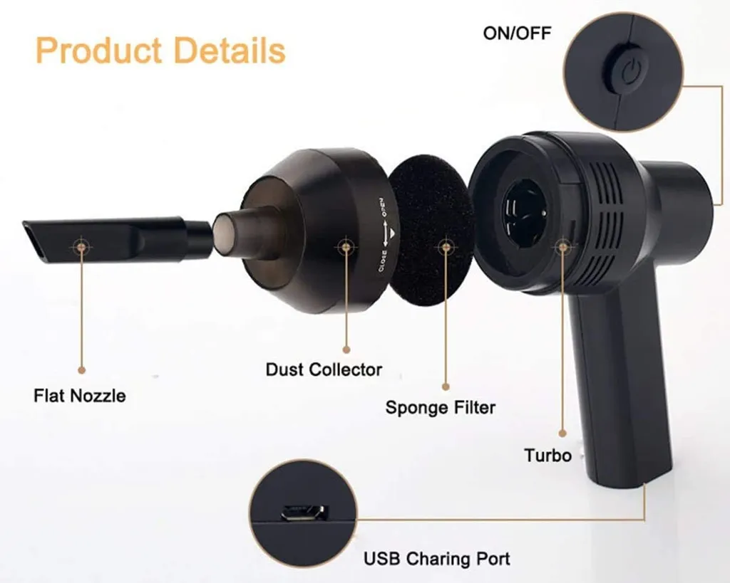 Tastaturreiniger Mit Reinigungsgel, Tischsauger Mit USB-Anschluss, Kabelloser Tastaturreiniger, Sauger Für Den Computer Mit Batterien, Ideal Zum Reinigen Von Gaming-Tastaturen – Bild 4