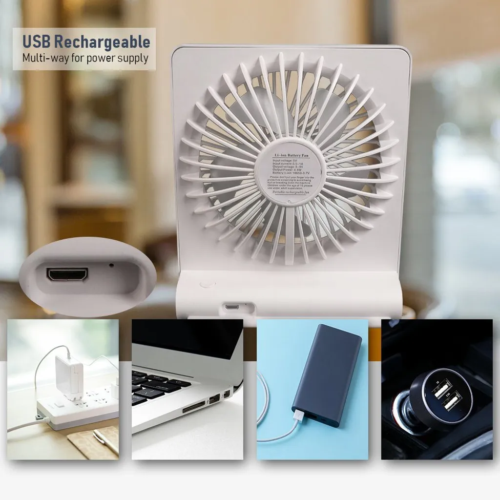 BIGTREE Tischventilator Leiser USB Tischventilator Wiederaufladbarer Ventilator – Bild 4