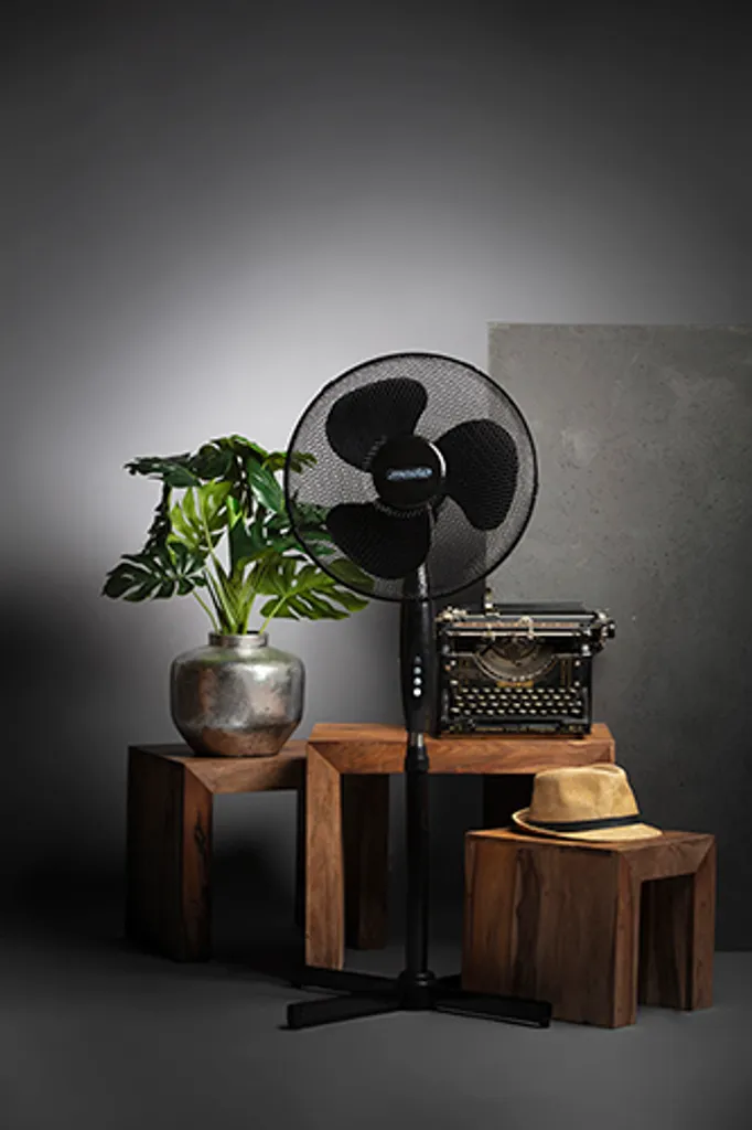 Adler Standventilator Ventilator Schwarz 45 Watt Ø 40 Cm 3 Geschwindigkeitsstufen – Bild 4