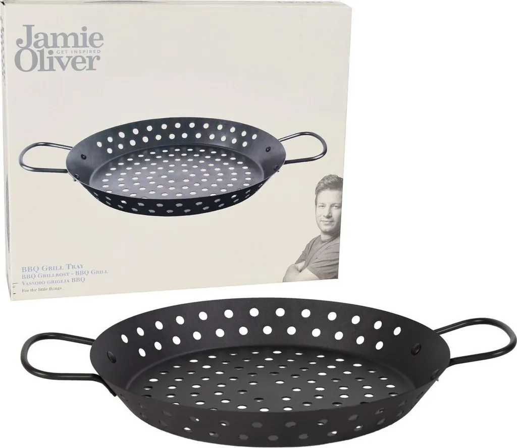 Jamie Oliver Grillpfanne - Antihaft - Mit Griffen - Spülmaschinenfest - Ø 30cm - Kohlenstoffstahl – Bild 5