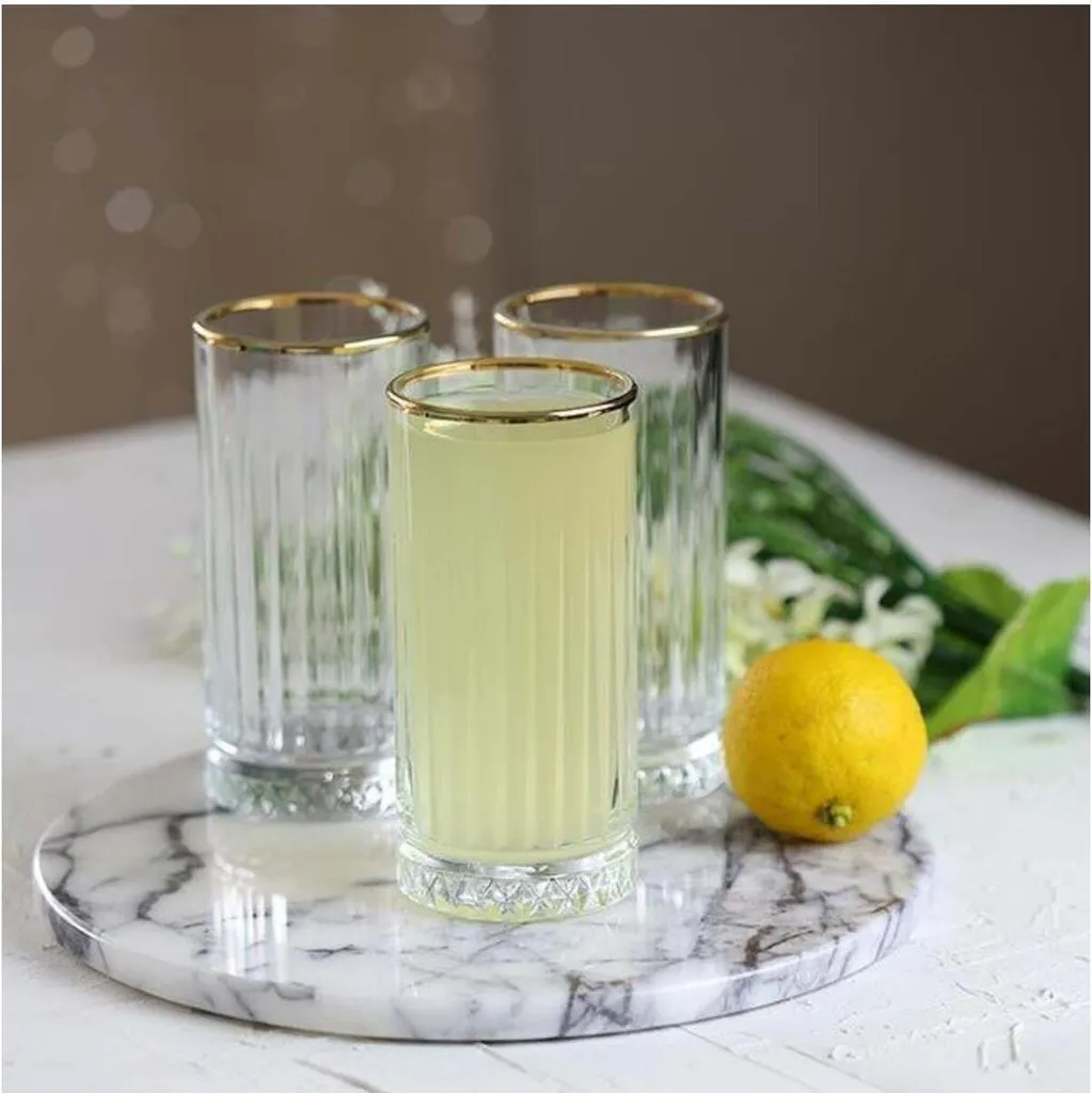 Pasabahce Elysia Golden Touch Long Drink Gläser 4-teiliges Set Mit Goldrand 280ml – Bild 10