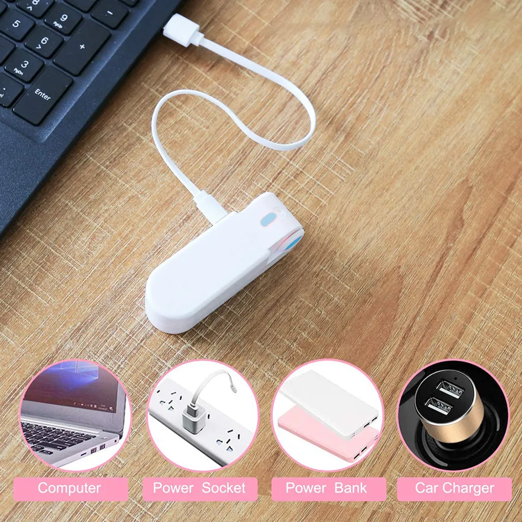 Tragbarer Mini Lüfter Klein Faltbarer Handventilator Wieder Aufladbarer Persönliche Taschenventilator Batterie Betriebener Reise Ventilator USB Schreibtisch-Fan Für Büro, Haus, Outdoor – Bild 6