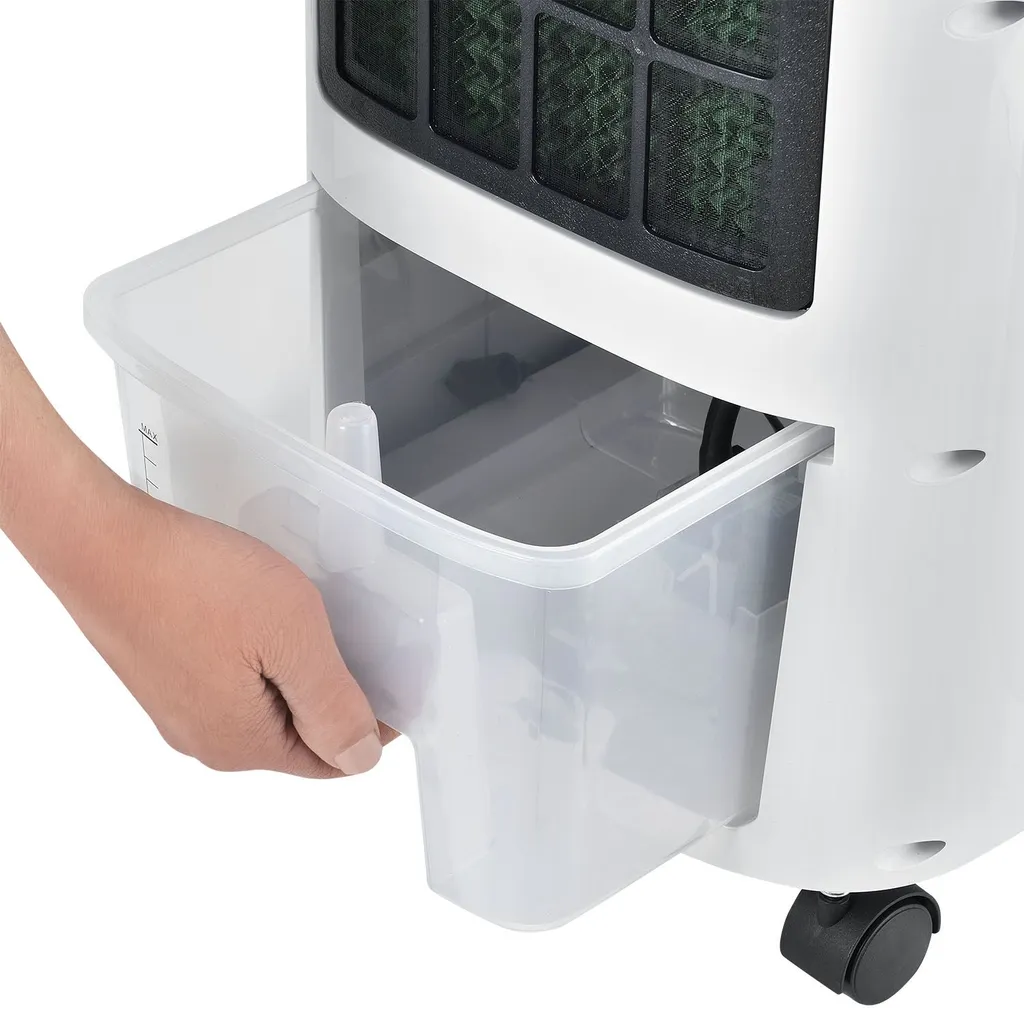 Juskys Mobile Klimaanlage Mit Fernbedienung, Schwingfunktion & Timer – Klimagerät 65 Watt 76 Cm – Luftkühler 3 Geschwindigkeiten – Weiß – Bild 16